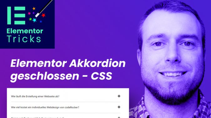 Elementor Akkordeon geschlossen beim Start