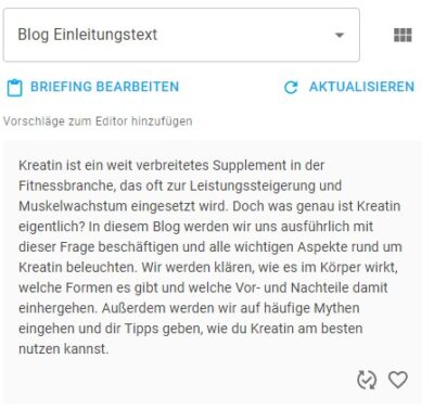 deutsche Textqualität Beispiel