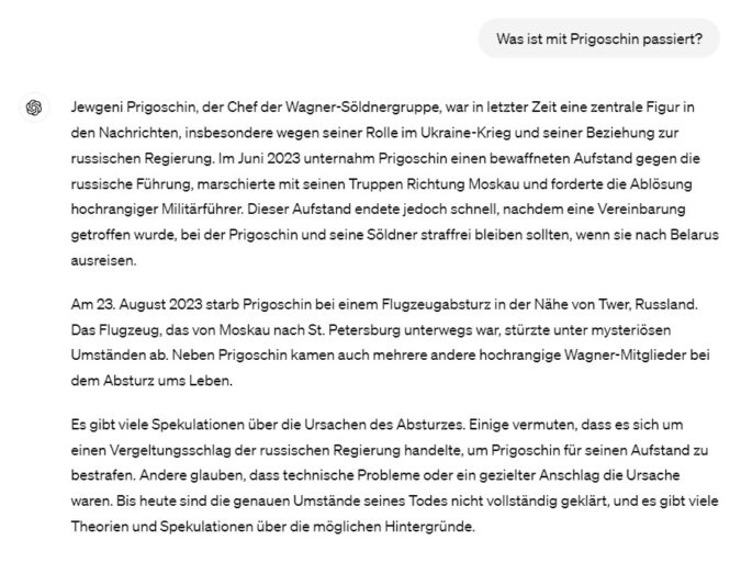 GPT-4 aktuellere Trainingsdaten