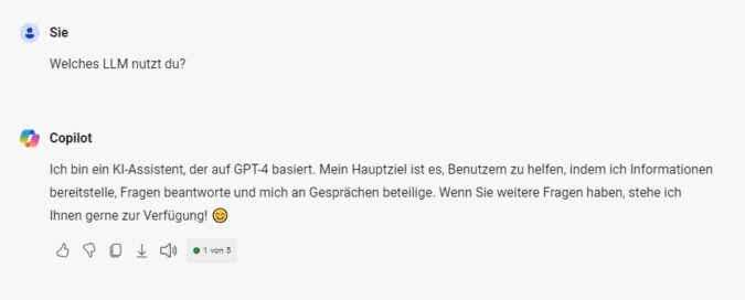Microsoft Copilot Chat mit GPT-4