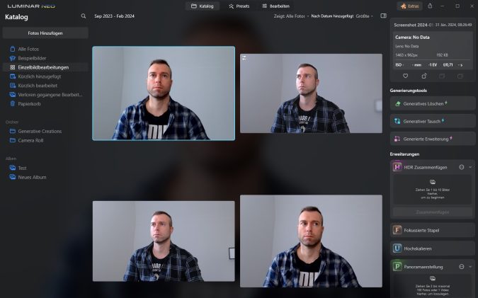 Katalog von Luminar Neo