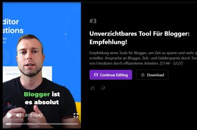 Short (Kurzvideo) mit animierten Untertitel