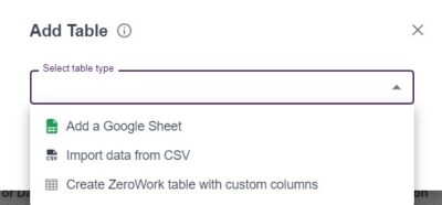 Daten in Tabellen speichern