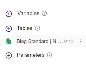 Arbeiten mit Tabellen und Variablen