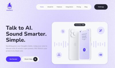 Wiz Write - Sprache-zu-Text KI-Tool