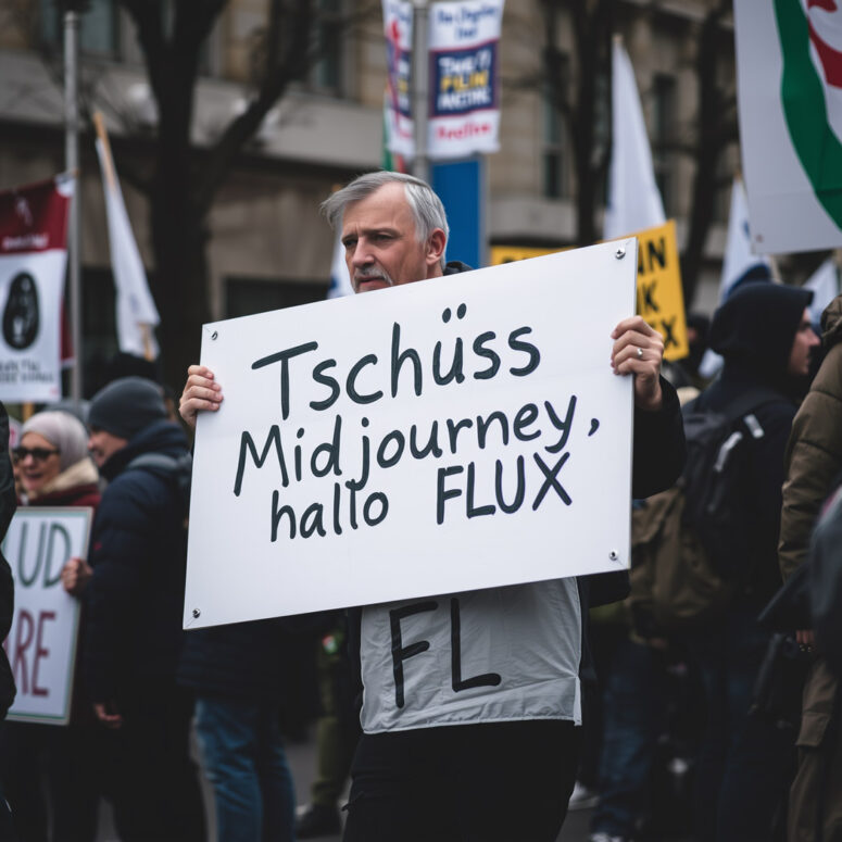 Flux Beispiel - Text im Bild