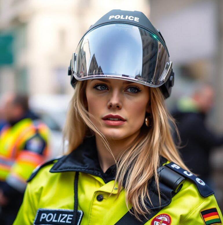 Polizistin - generiert mit FLUX 1