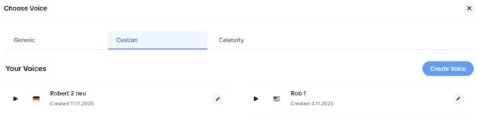 Stimme klonen in Yapper