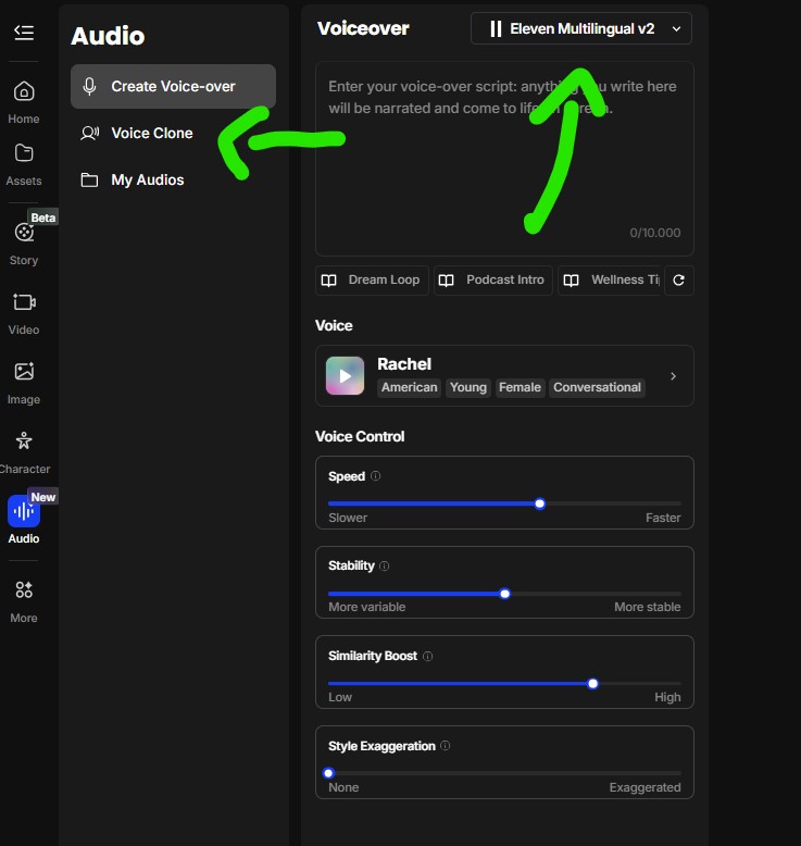 Audio Text-To-Speech Generierung und Voice Cloning