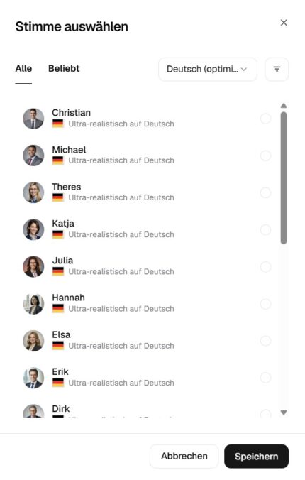 Stimme wählen