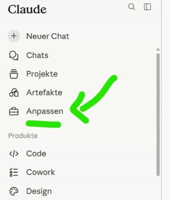 Anpassen - Apps verbinden