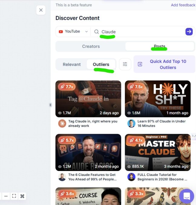 Top-Content direkt in Poppy AI entdecken