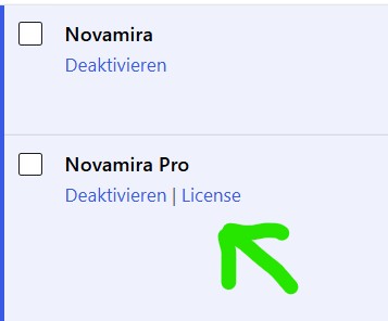 Novamira Pro Lizenz aktivieren
