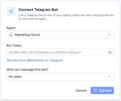 Telegram-Bot mit einem Agenten verbinden
